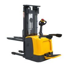 Xilin 1500kg 3300lbs 1.5ton 3300mm Electric Lift Standing Pallet Stacker With Double Cylinders And Support Legs